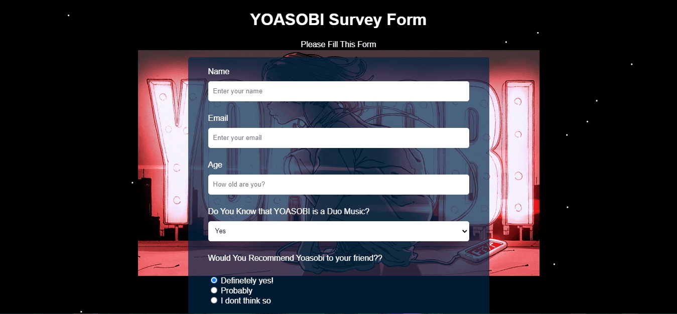 Yoasobi Survey